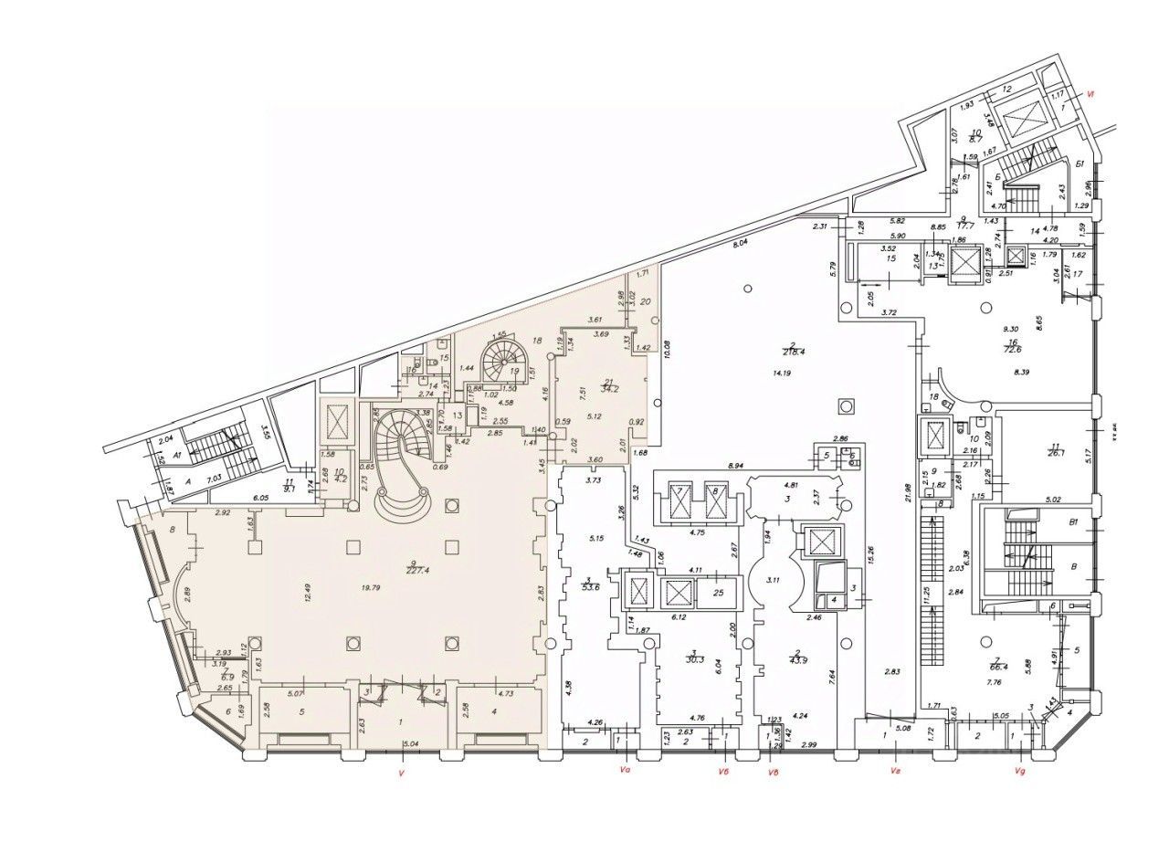 Аренда ПСН 1 191 м² планировка 1 этажа